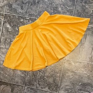 URBAN COCO Mustard Yellow Flared Women's Mini Skirt Y2K Coquette Indie Party